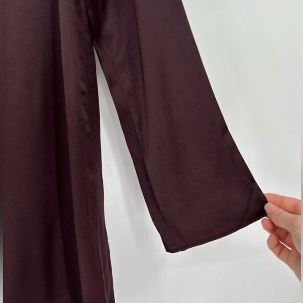 NWT Madewell Satin Shift Mini Dress Chocolate Raisin Size XXS - Picture 7 of 12